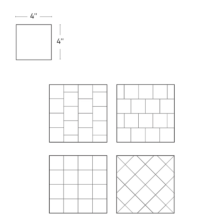Portmore White 4x4 Glossy Ceramic Tile