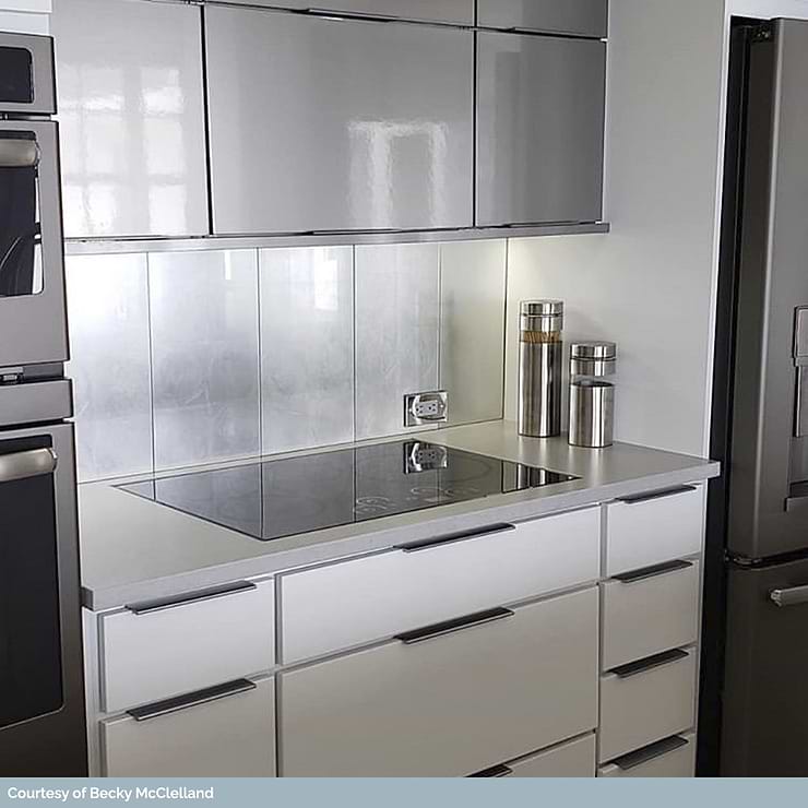 Requiem Silver 10X30 Polished Glass Wall Tile