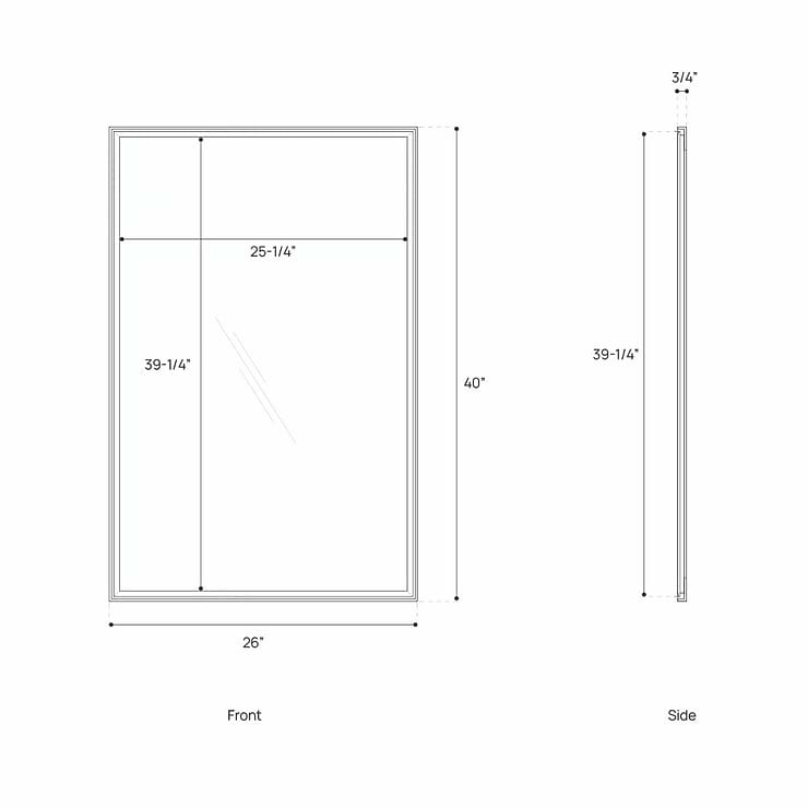 James Martin Vanities Rohe Champagne Brass 26x40" Rectangle Mirror
