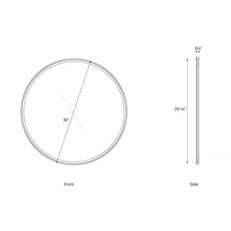 James Martin Vanities Rohe Champagne Brass 30" Round Mirror