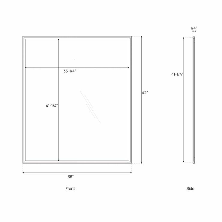 James Martin Vanities Rohe Champagne Brass 36x42" Rectangle Mirror