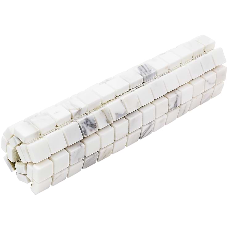 Calacatta 3/4x3/4 Squares Polished Marble Tile 