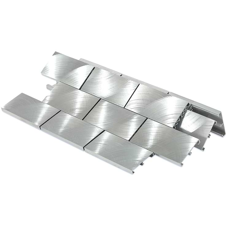 Industrial Silver 2x4 Aluminum Tile