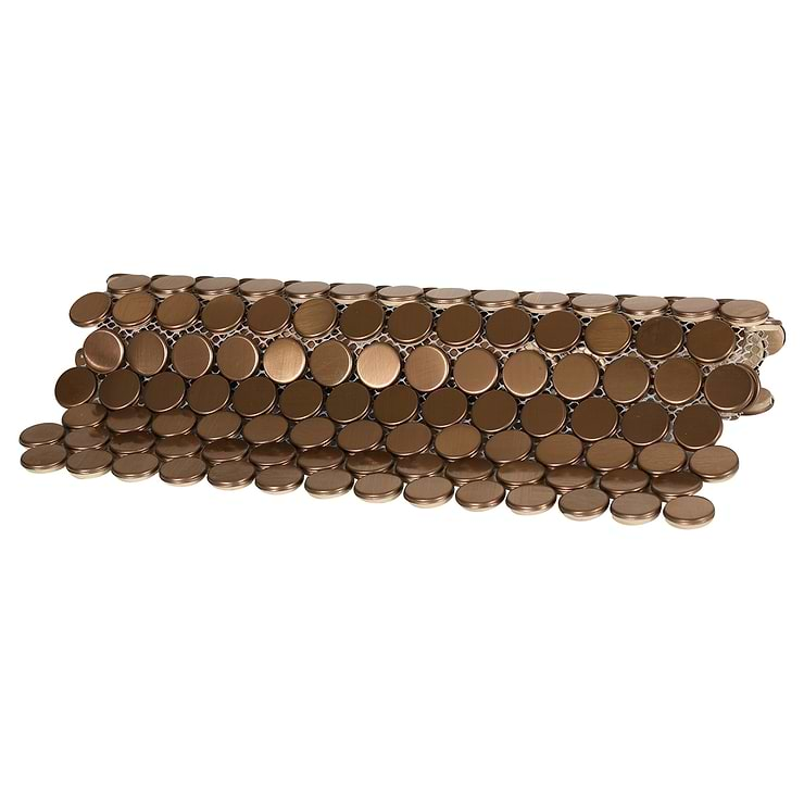 Metal Copper Stainless Steel 3/4 Penny Round Tile