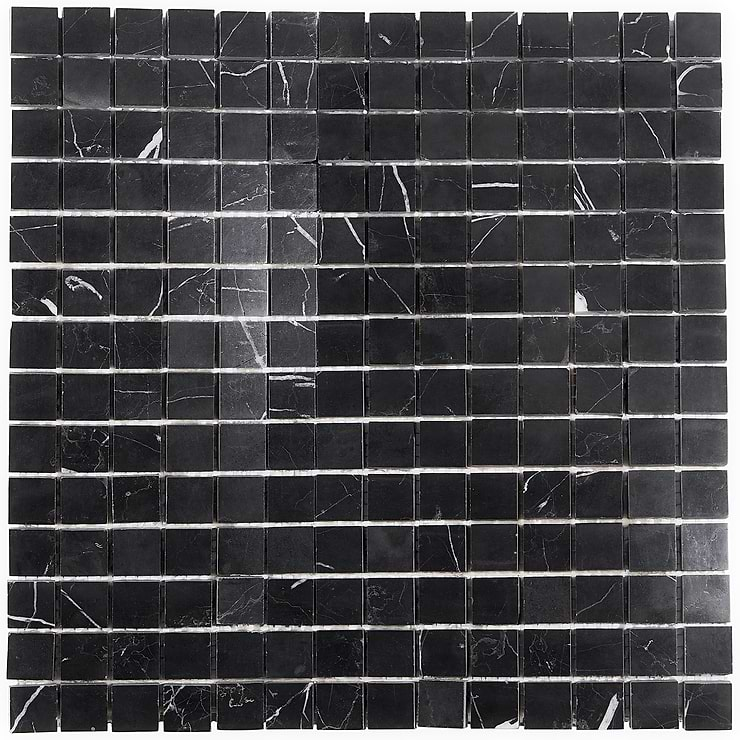 Nero Marquina 3/4"x3/4"Polished Marble Mosaic Tile