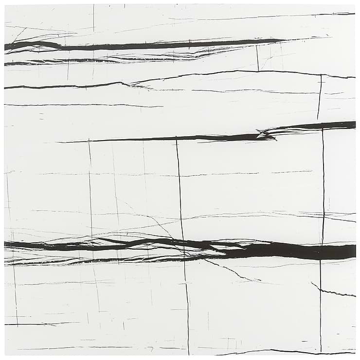Lumina Sahara Noir Black & White 24x24 Polished Porcelain Tile