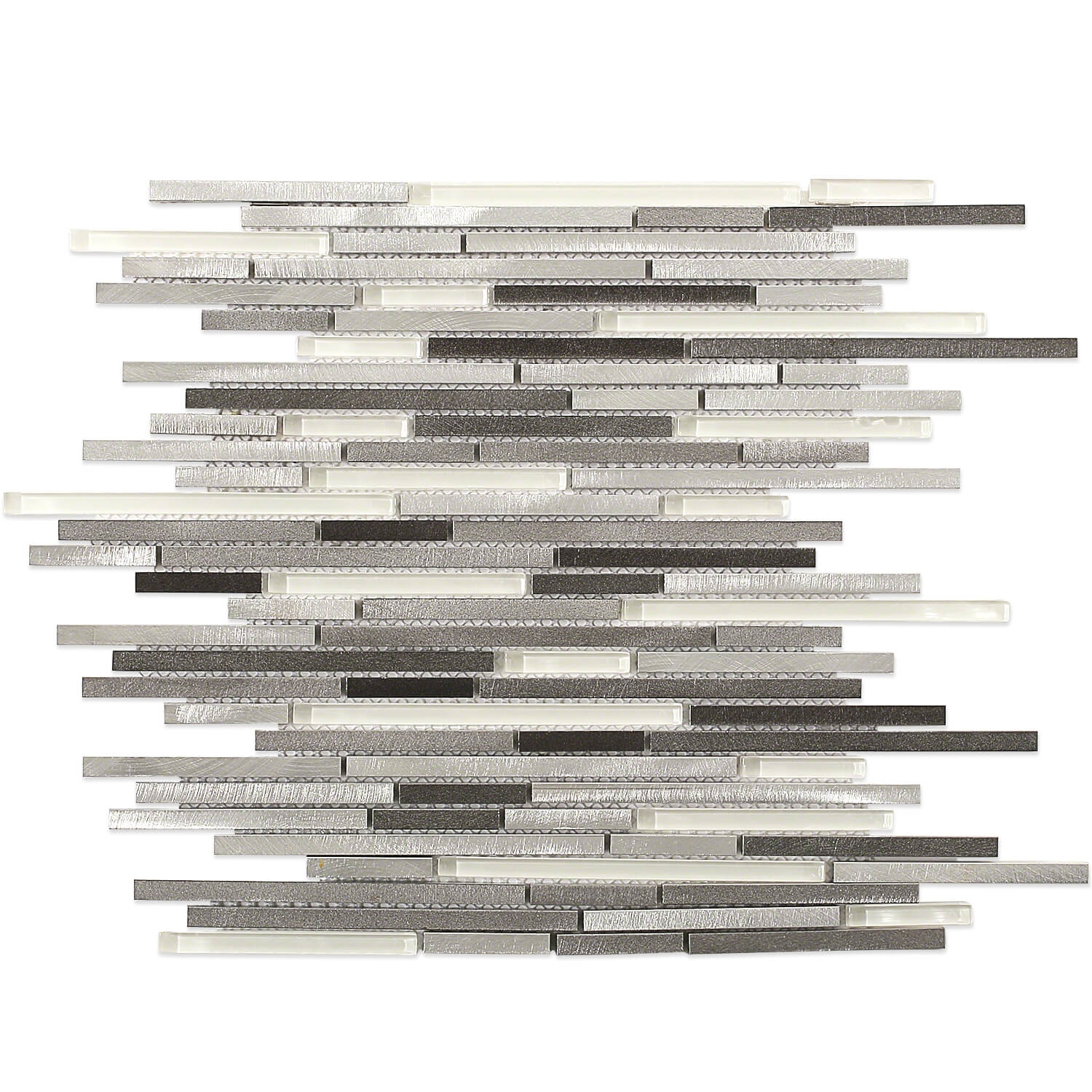 Industrial Stylus Wetlands Aluminum Polished Mosaic Tile