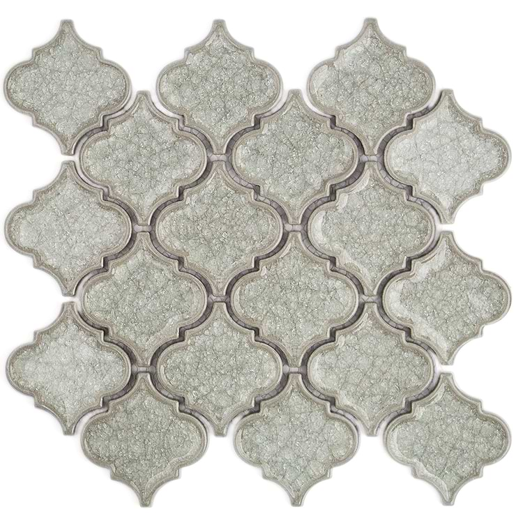 Frosty Morning Arabesque Glass Tile