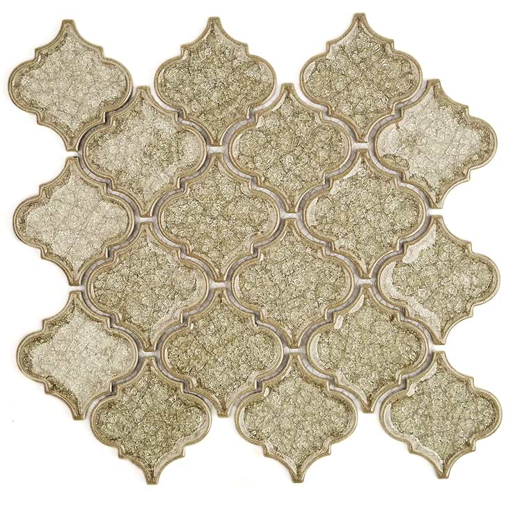 Roman Summer Draught Arabesque Glass Polished Mosaic Tile