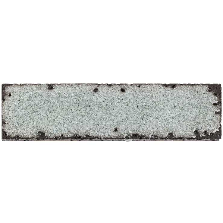 LavaArt Caspian Gray 3x12" Brick Look Crackled Glossy Lava Stone Subway Tile