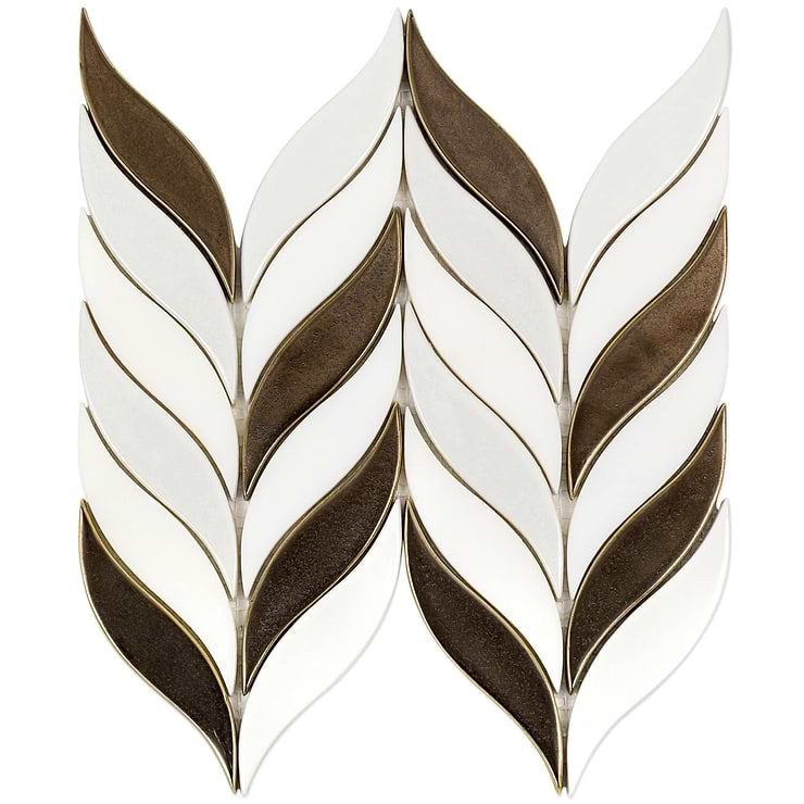 Nabi Sprig Toasted Maple Marble and Ceramic Tile