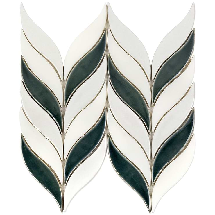 Nabi Sprig Deep Emerald Marble and Ceramic Tile 