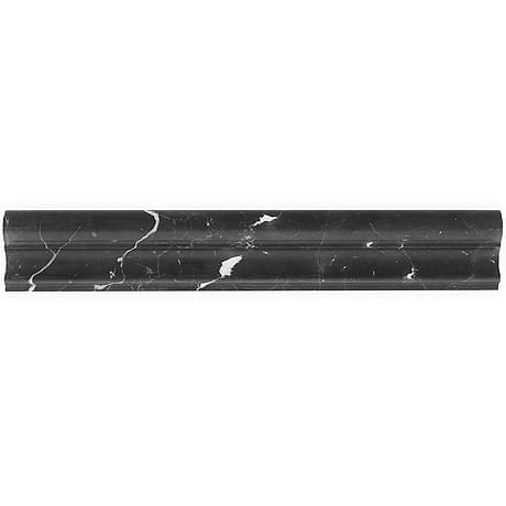Nero Marquina 2x12 Honed Chair Rail Liner 
