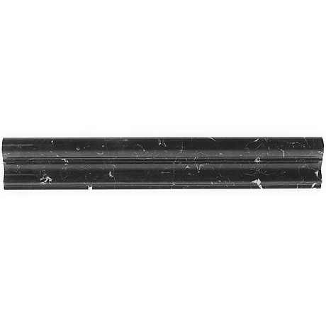 Nero Marquina 2x12 Polished Chair Rail Liner