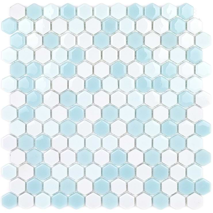 Halcyon Ice Rink Hexagon Glass Tile