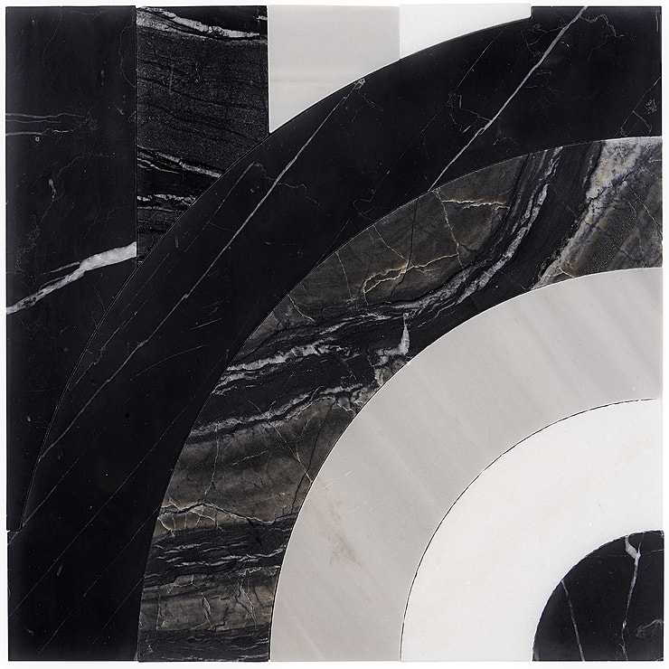 Arc Vertical Night 12x12 Polished Marble by Elizabeth Sutton