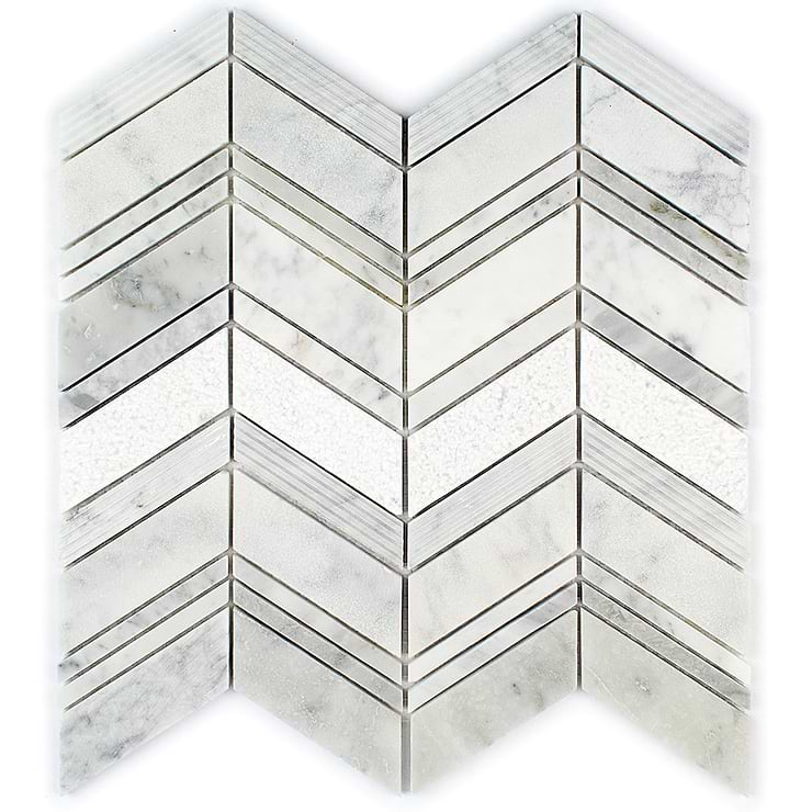 Winged Carrara Marble Tile