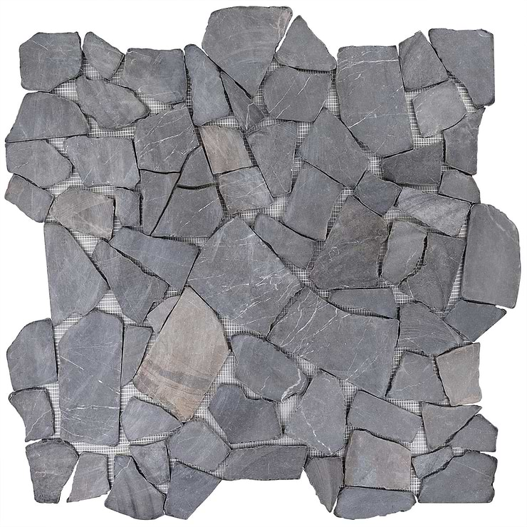 Nature Flagstone Jumbo Java Gray Honed Marble Mosaic Tile