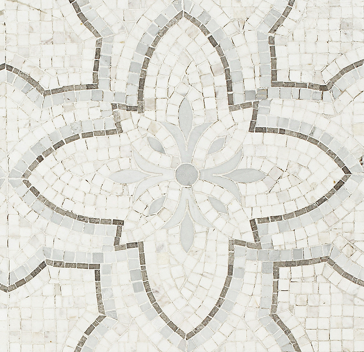 Primrose Bianco Grigio Marble Tile