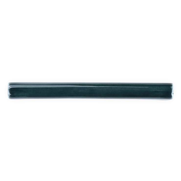 Nabi Midnight Blue Green 1/2x6 Crackled Glossy Glass Pencil Liner