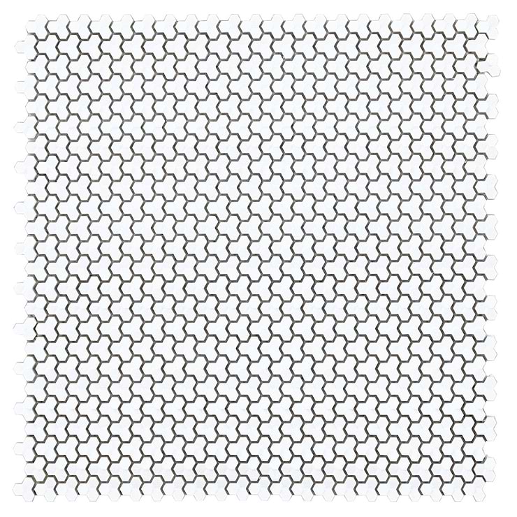 Sound Echo 3D White Resin Mosaic Tile