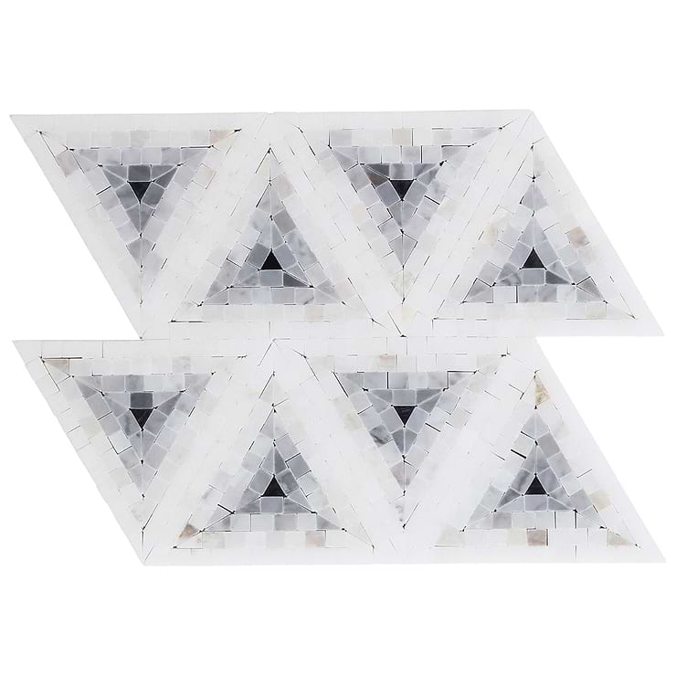 Ako Grigio Gray 5" Triangle Marble Micro Mosaic Tile