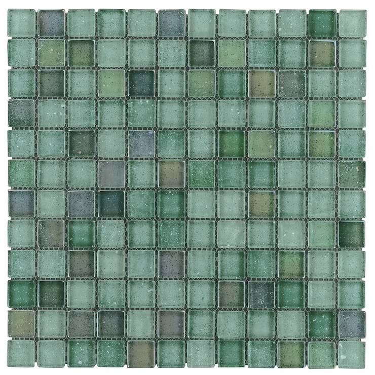 Fairy Green 1x1 Polished Glass Mosiac Tile