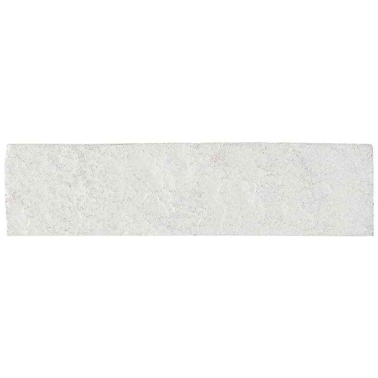 Easton Mesa Natural White 2x8 Handmade Glazed Clay Brick Textured Subway Tile