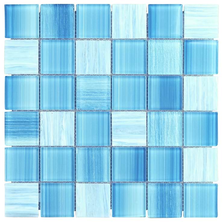 Marley Sea Blue 2x2 Polished Glass Mosaic