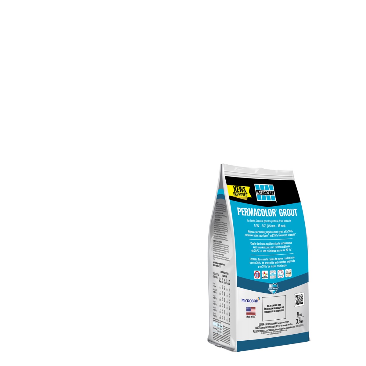 Laticrete Permacolor Bright White Grout- 8lb