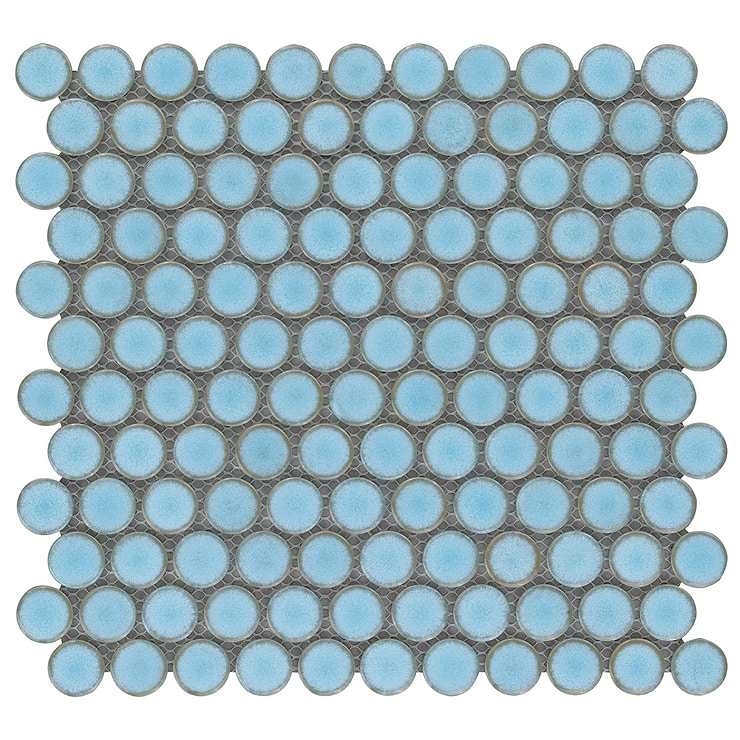 Nirvana Bliss Rimmed 1" Circles Porcelain Mosaic