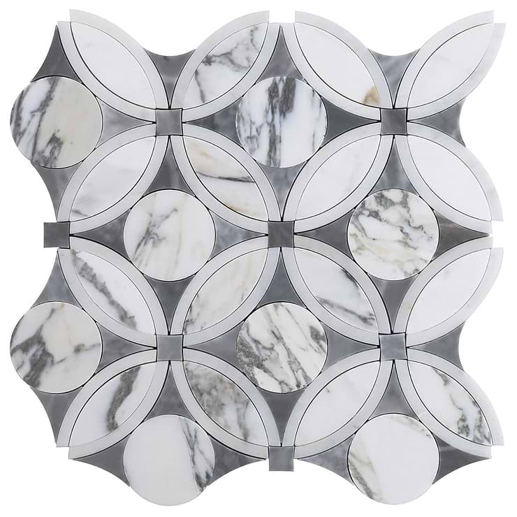 Highland Blossom Marble Polished Mosaic Tile