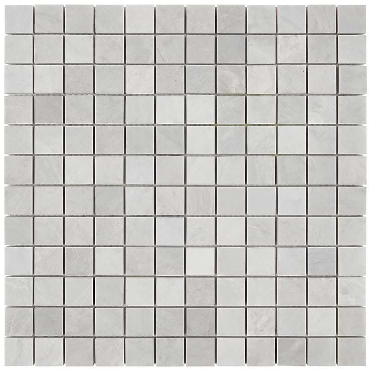 Ice Gray 1x1 Honed Marble Mosaic