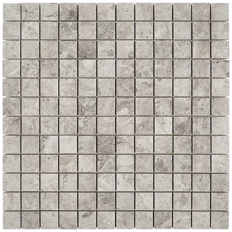 Tundra Gray 1x1 Honed Limestone Mosaic