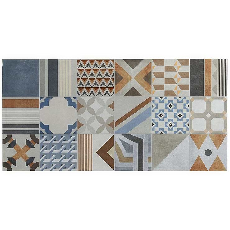 Deco Lisbon Multicolor 12x24 Matte Porcelain Tile