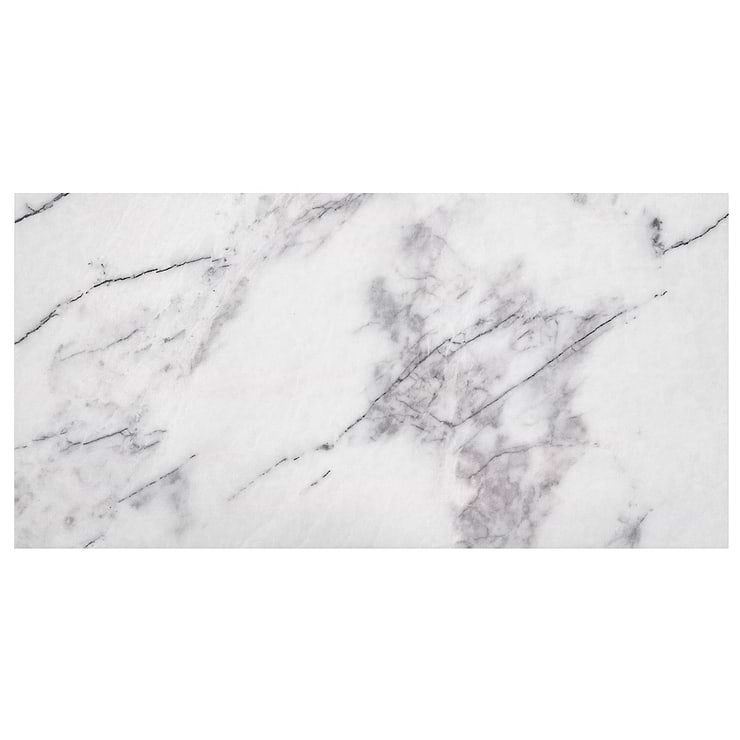 Lilac White 12x24 Honed Marble Tile