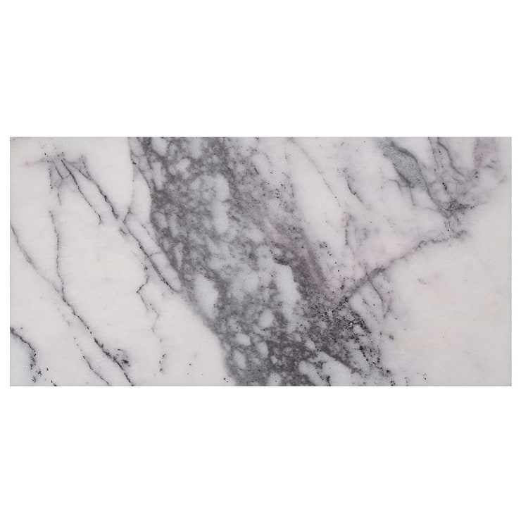 Lilac White 6x12 Polished Marble Tile