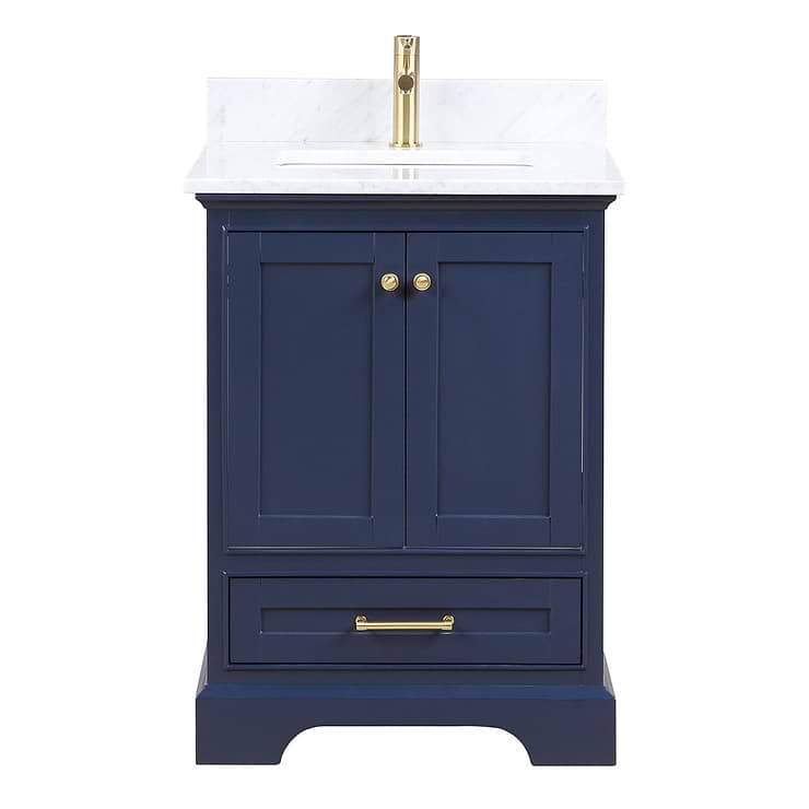 Glendale 24'' Blue Vanity And Marble Counter