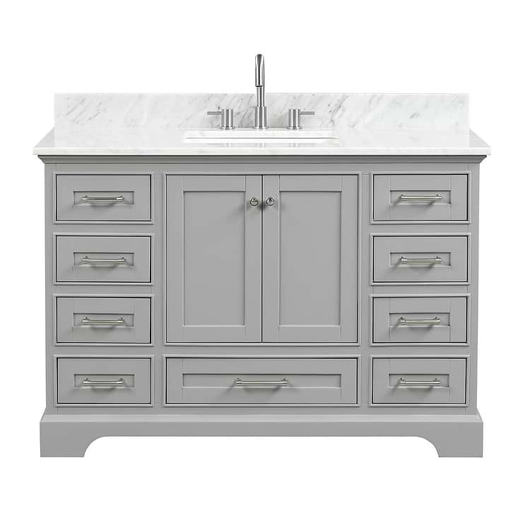 Glendale 48'' Gray Vanity And Marble Counter