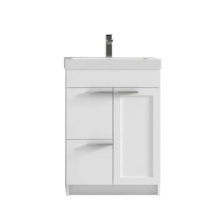 Mona White 24'' Vanity with Acrylic Counter