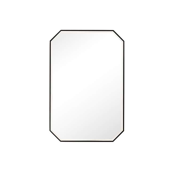 James Martin Vanities Rohe Matte Black 24x36" Octagonal Mirror