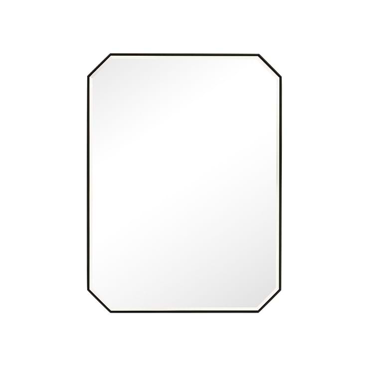James Martin Vanities Rohe Matte Black 30x40" Octagonal Mirror