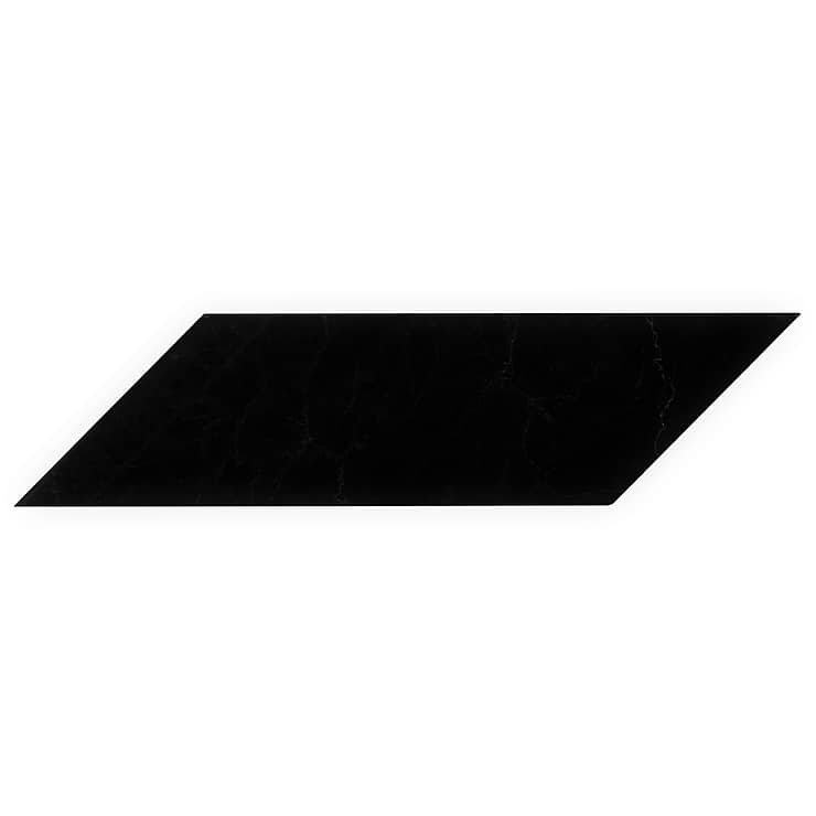 Nero Marquina 6x24 Chevron Polished Marble Tile