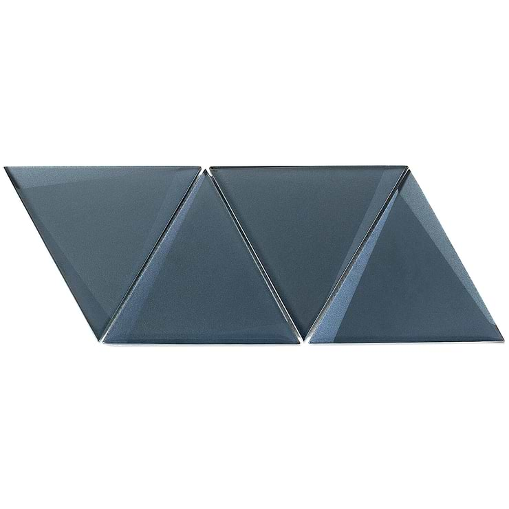 Remington Midnight Beveled Triangles Glass Mosaic Tile