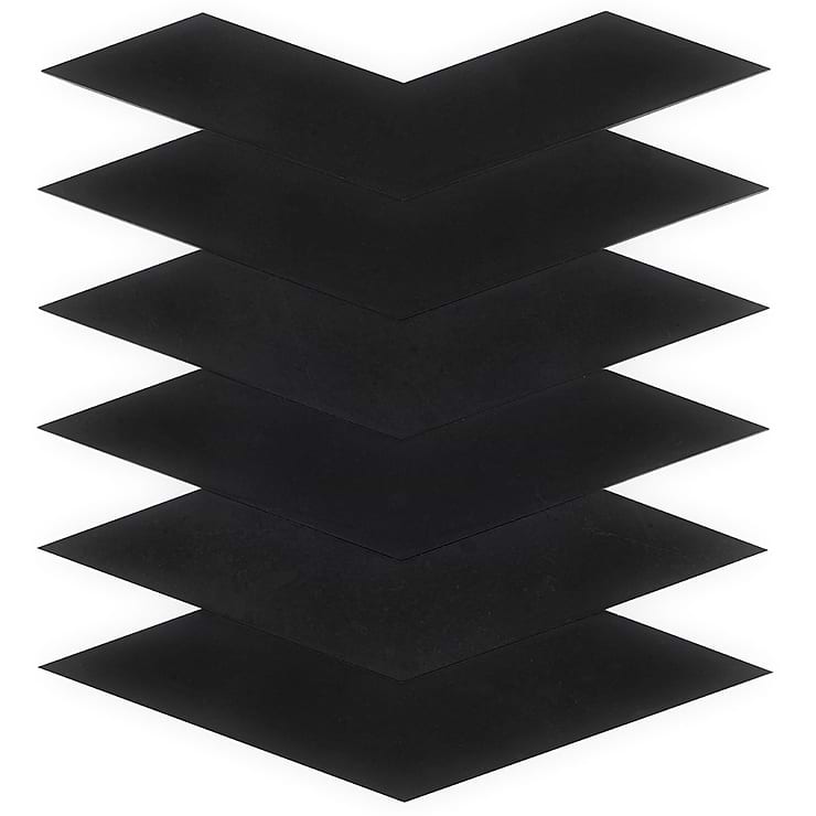 New Palm Beach by Krista Watterworth Floral Black Chevron Polished Marble Mosaic