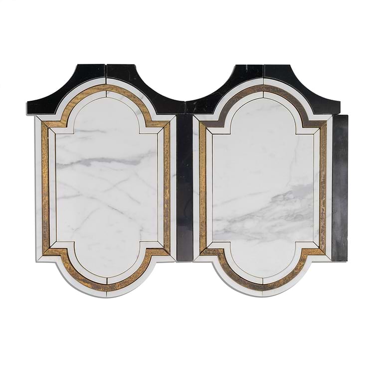 Inara Cavalier Brass And Marble Tile