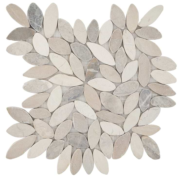 Nature Flower Lombok Beige Pebble Honed Mosaic Tile