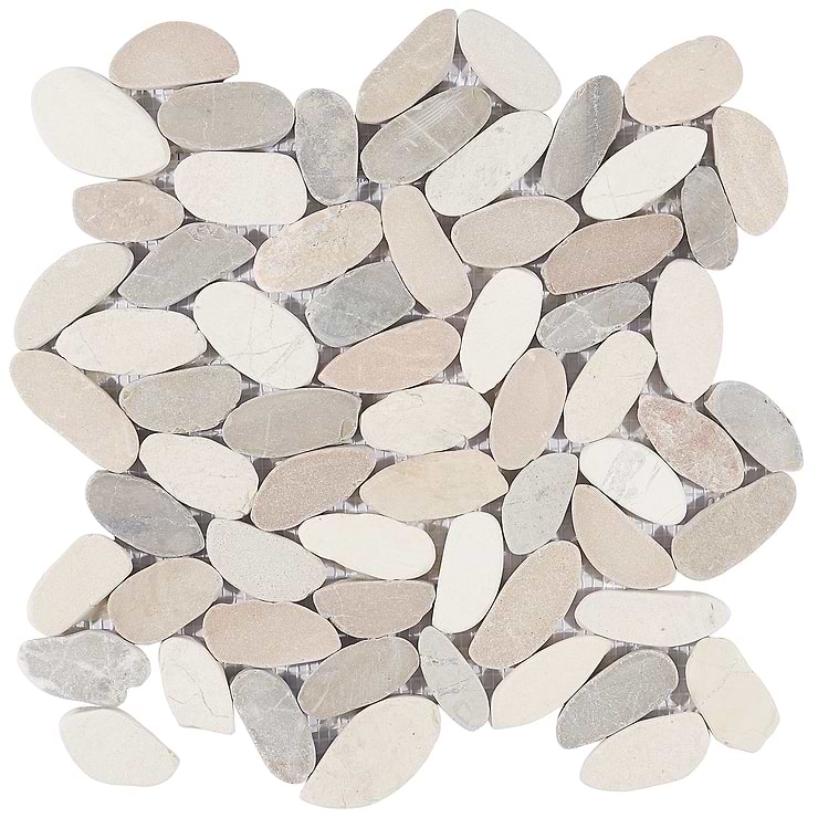 Nature Lombok Flat Oval Pebble Mosaic