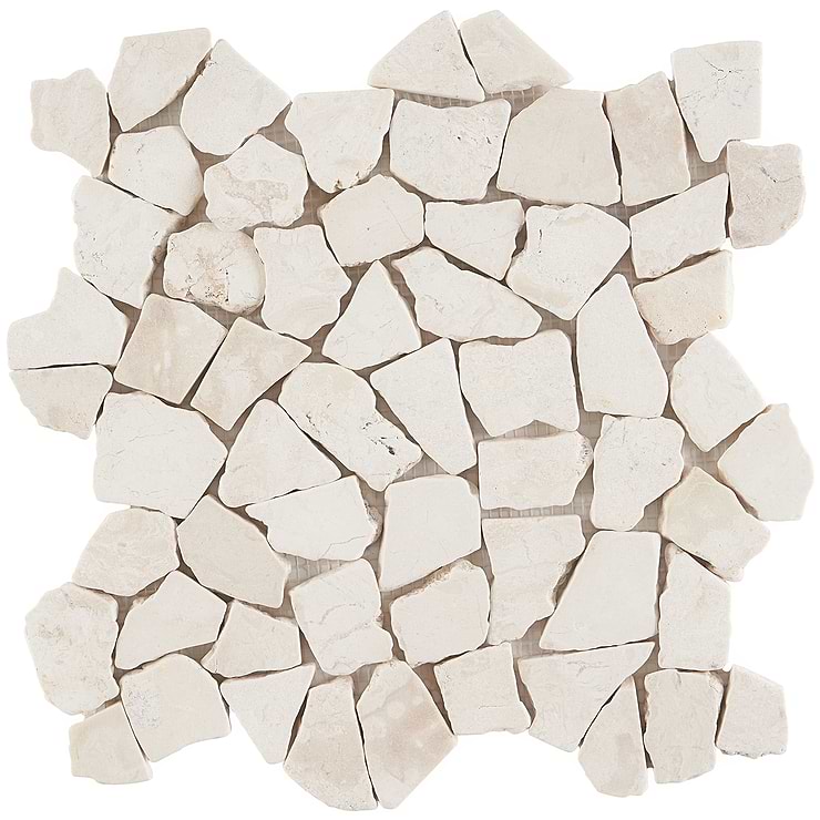 Nature WhiteTumbled Pebble Mosaic