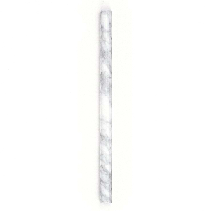 PENCIL WHITE CARARRA3/4X12 MARBLE